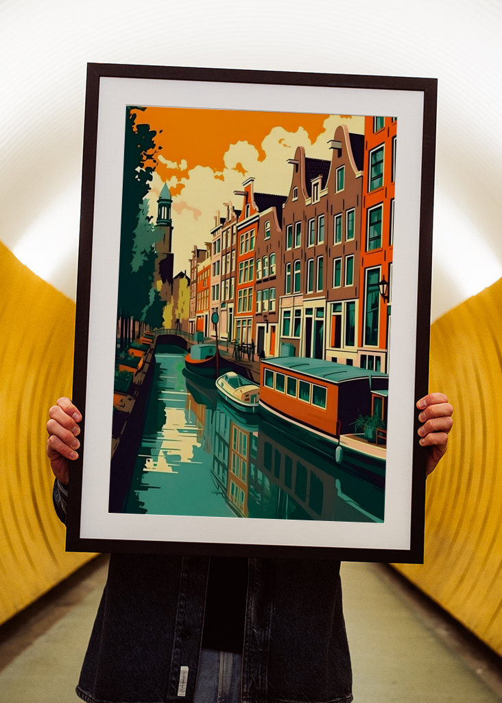 Amsterdam Illustration Poster