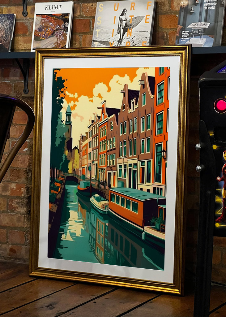 Amsterdam Illustration Poster