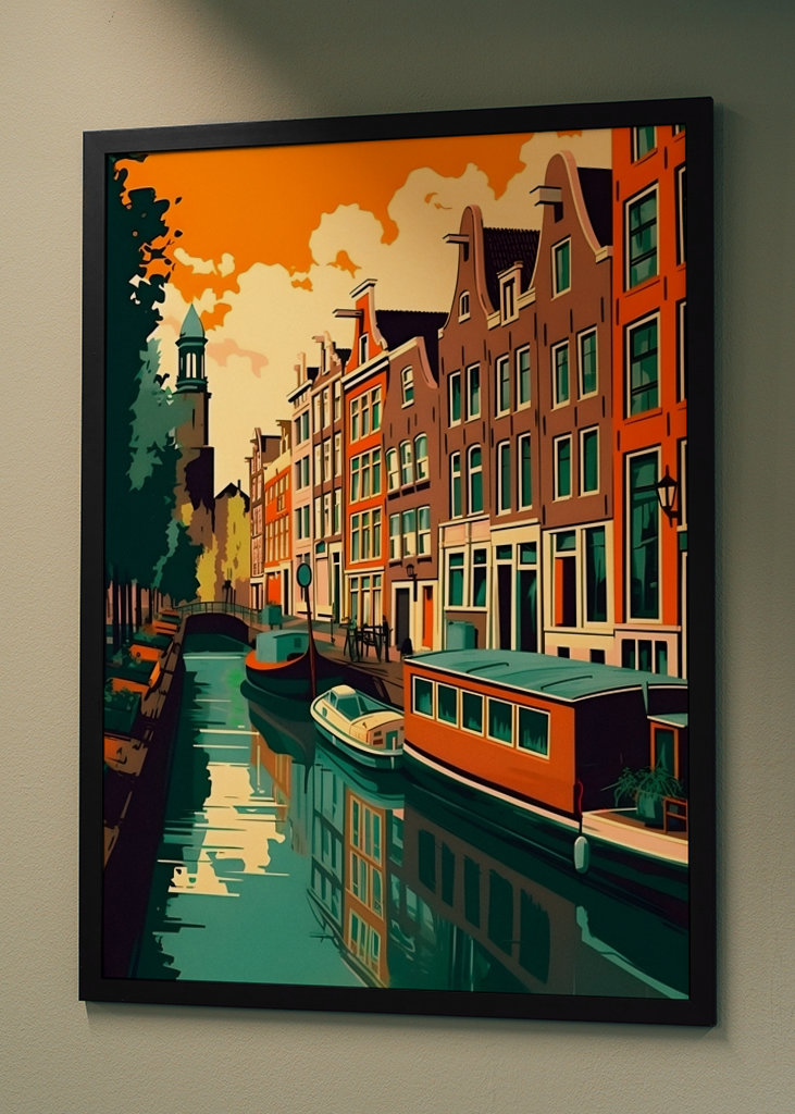 Amsterdam Illustration Poster