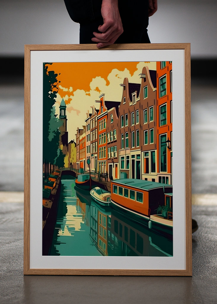 Amsterdam Illustration Poster