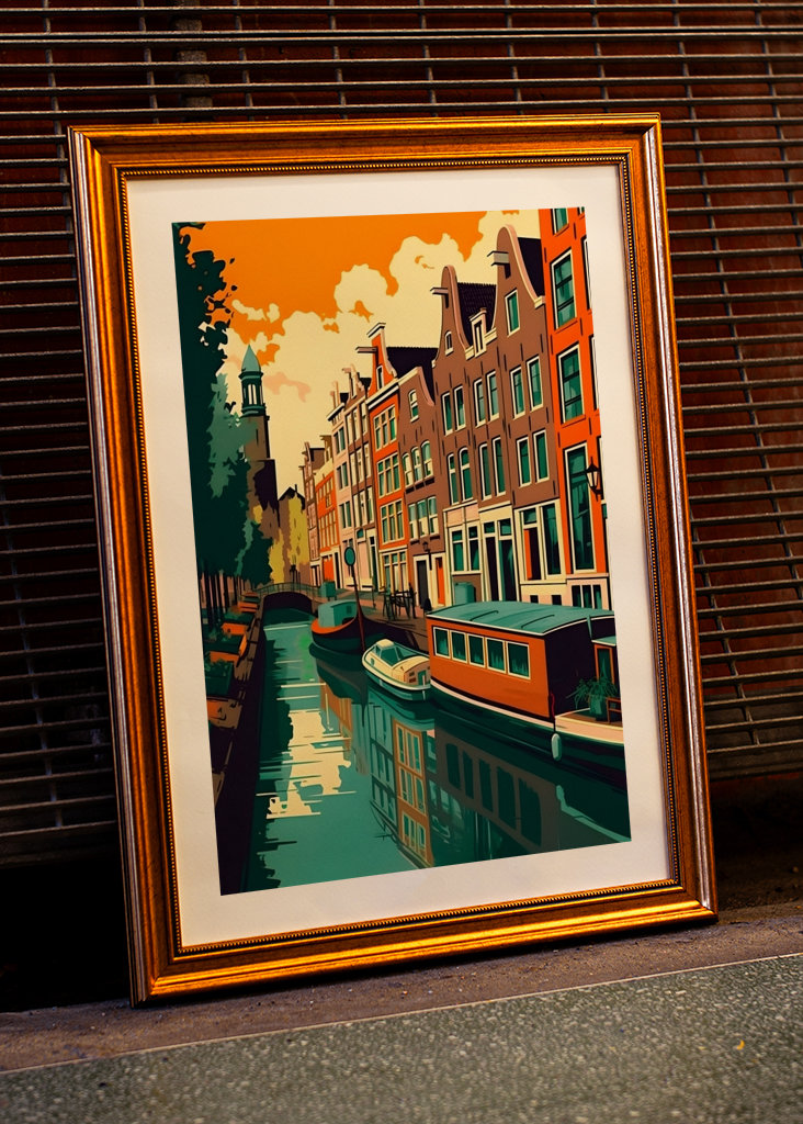 Amsterdam Illustration Poster