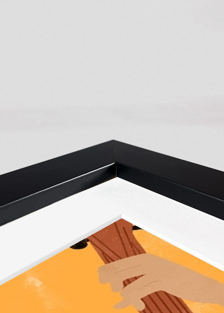 Trauriger Harlekin mit Gitarre