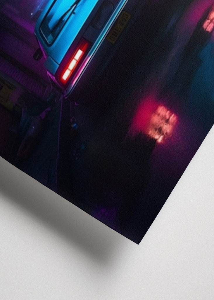 Coche clásico en callejón