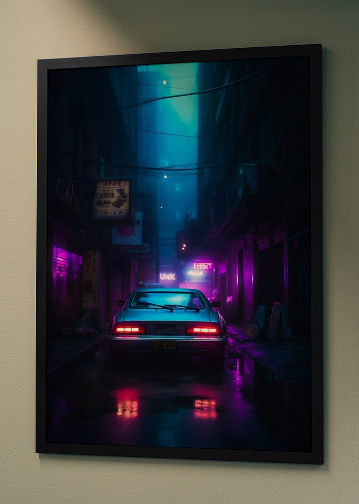 Coche clásico en callejón