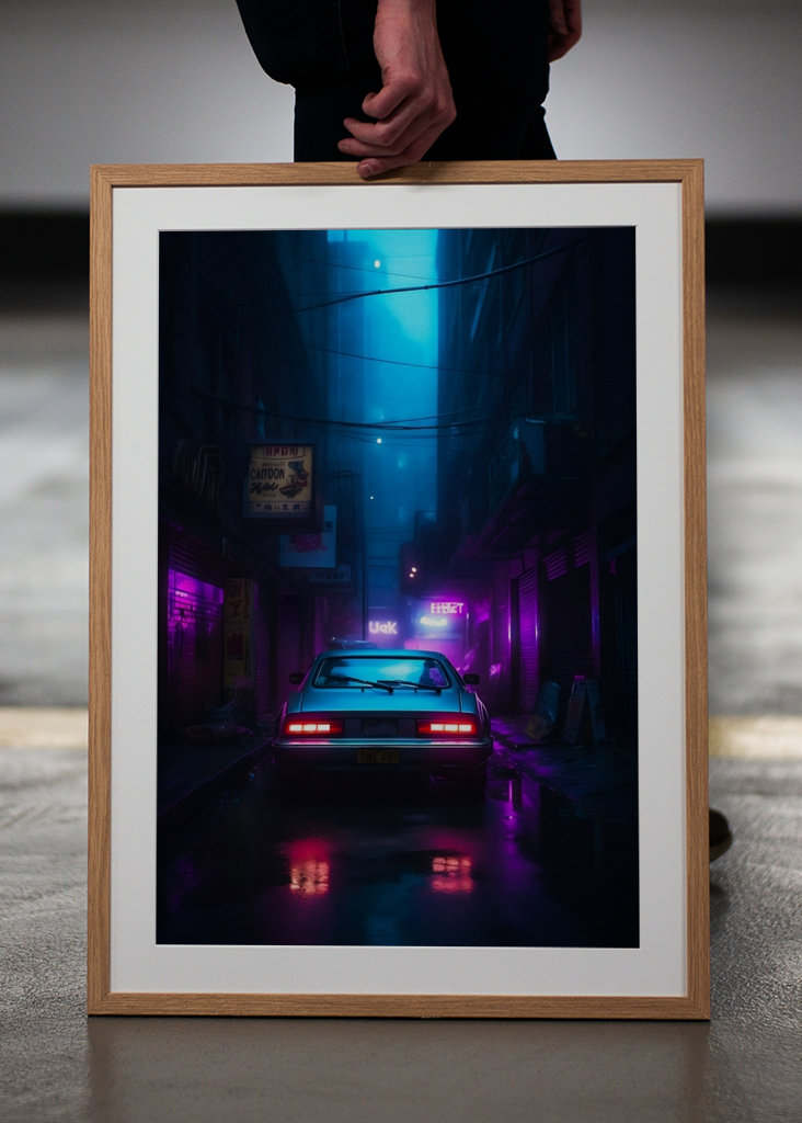 Coche clásico en callejón