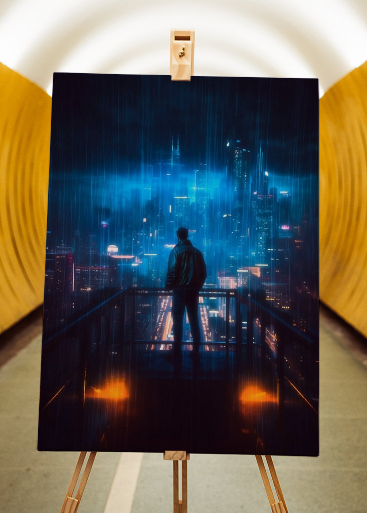 Un héroe te espera - Neon Cityscape