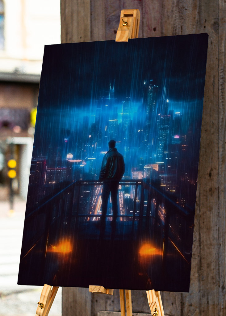 Un héroe te espera - Neon Cityscape