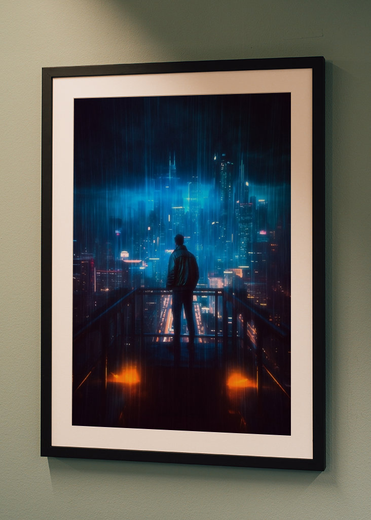 Un héroe te espera - Neon Cityscape