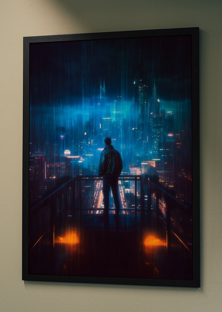 Un héroe te espera - Neon Cityscape