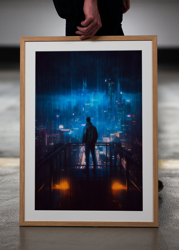 Un héroe te espera - Neon Cityscape