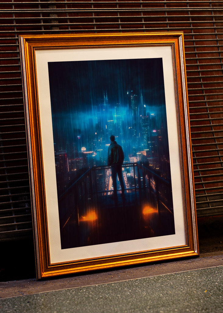 Un héroe te espera - Neon Cityscape