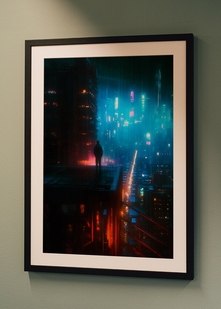 Con vistas a la ciudad de neón