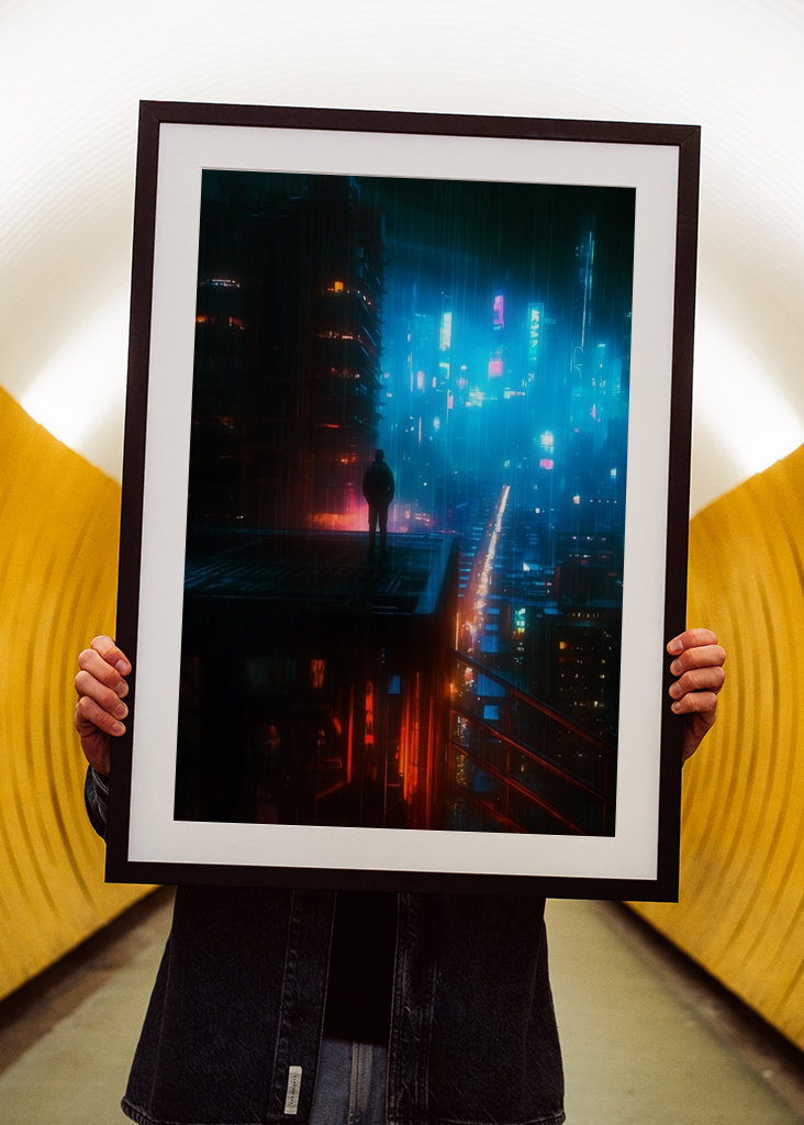 Con vistas a la ciudad de neón