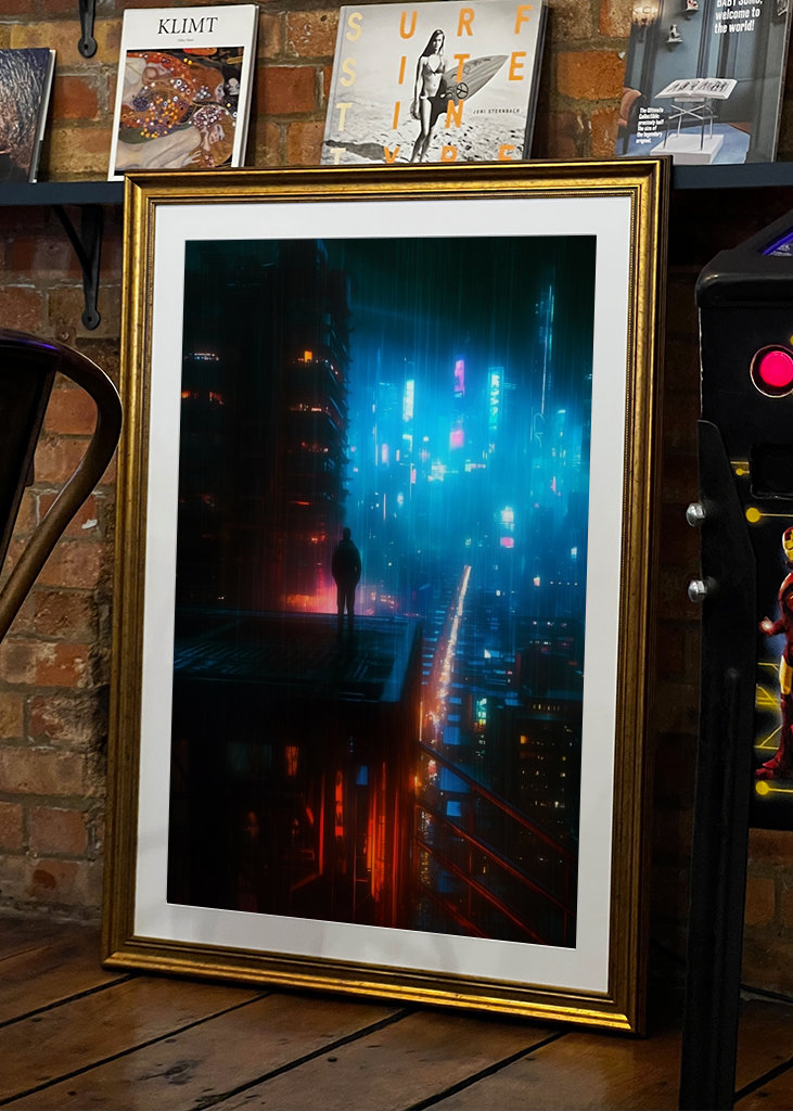 Con vistas a la ciudad de neón