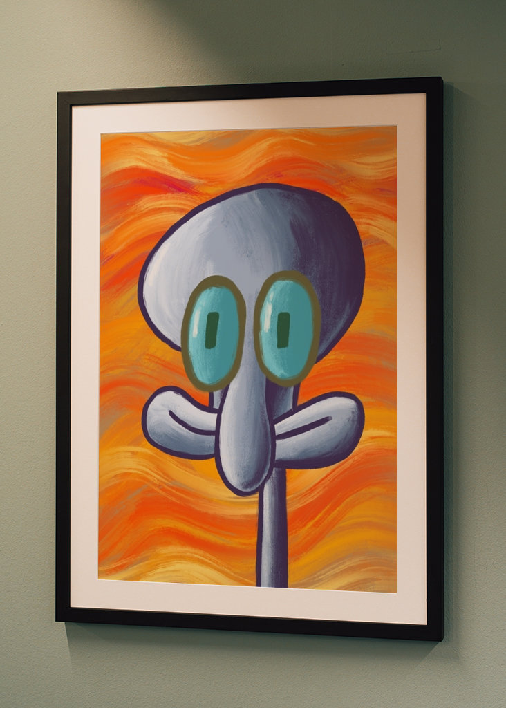 squidward funny painting