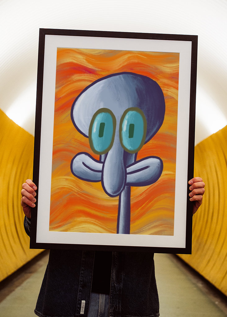 squidward funny painting