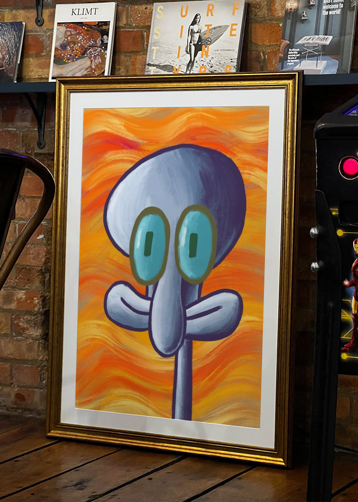 squidward funny painting