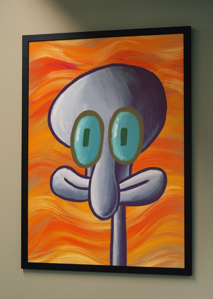 squidward funny painting