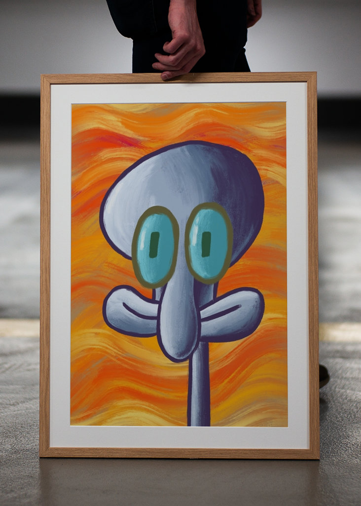 squidward funny painting