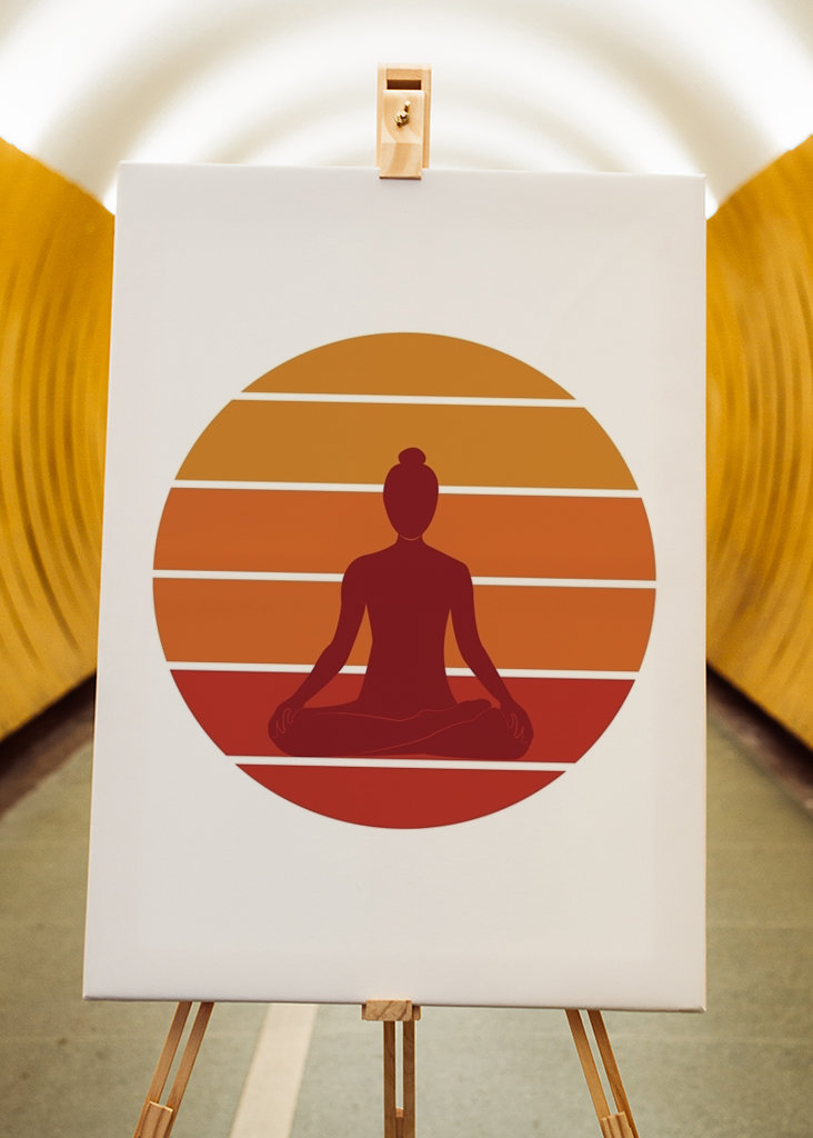 Yoga Silouette Donna Loto Posizione