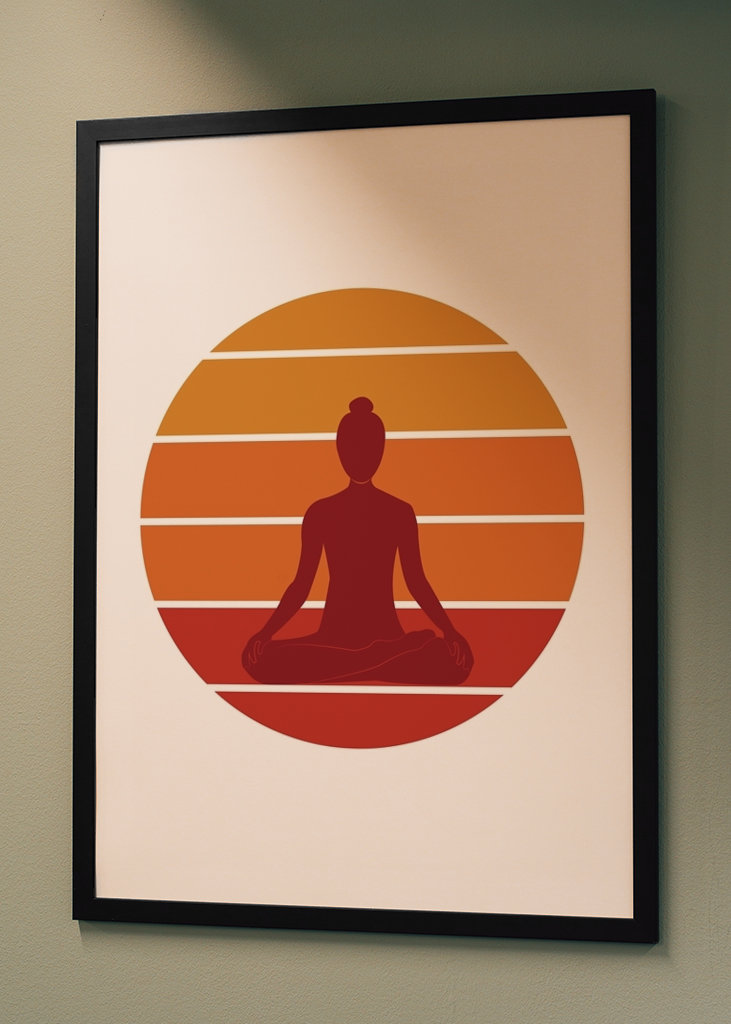 Yoga Silouette Donna Loto Posizione