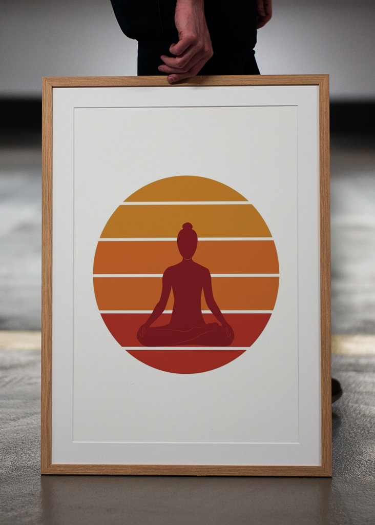 Yoga Silouette Donna Loto Posizione