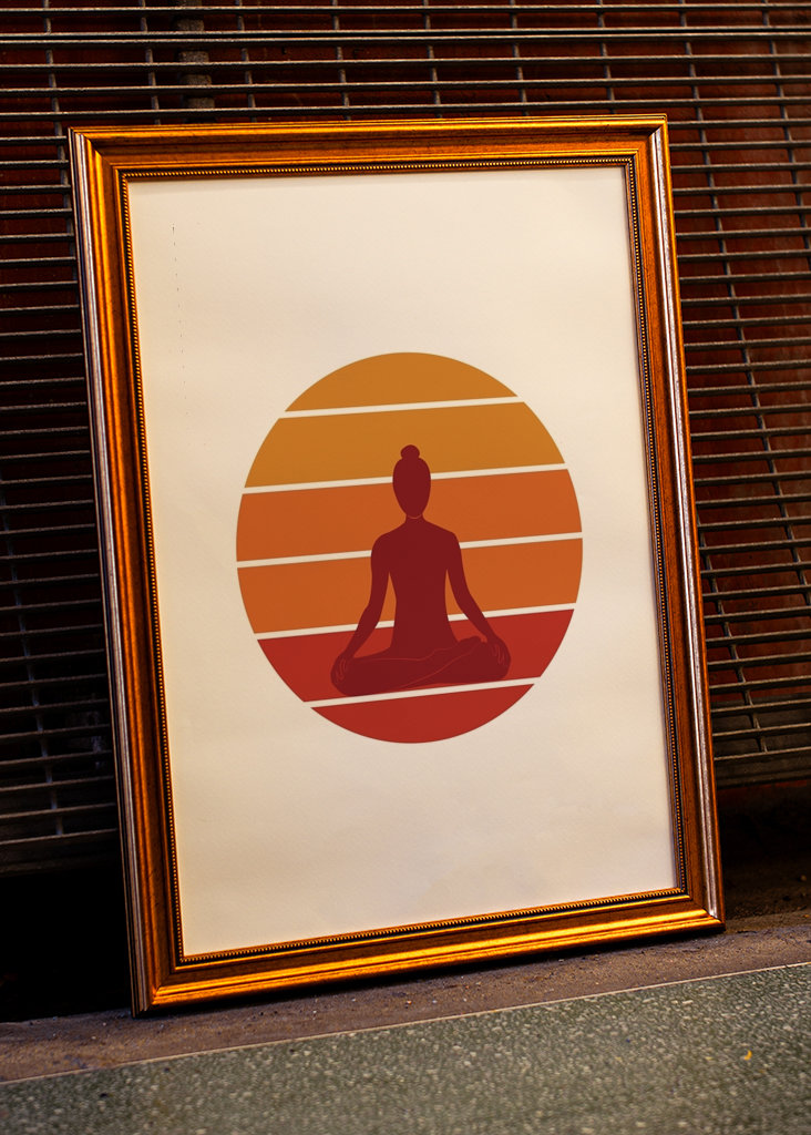 Yoga Silouette Donna Loto Posizione