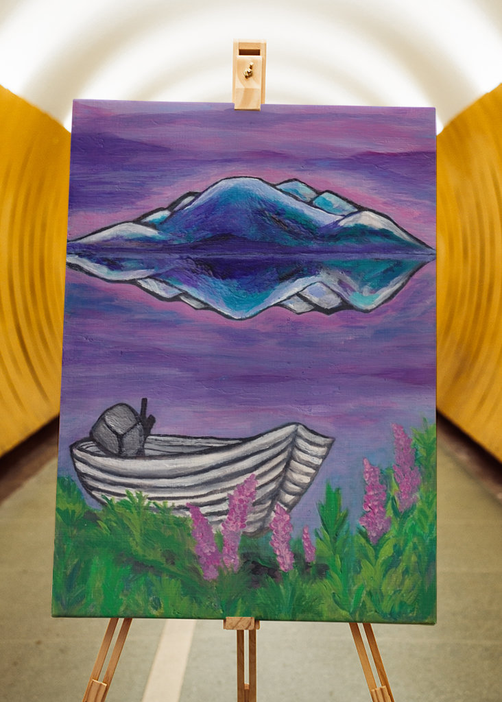 Egy lila nyári este a hegyekben 