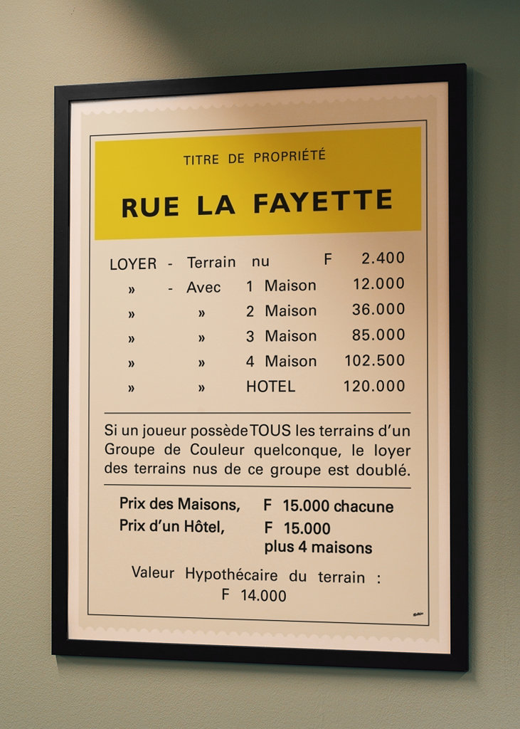Monopoly Rue La Fayette