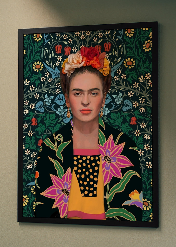 Blommig mexikansk kvinna