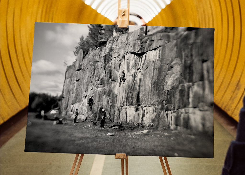 Climbing on Åbergsfortet