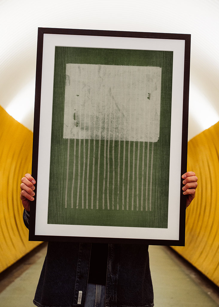 Abstract Grüne Qualle No2