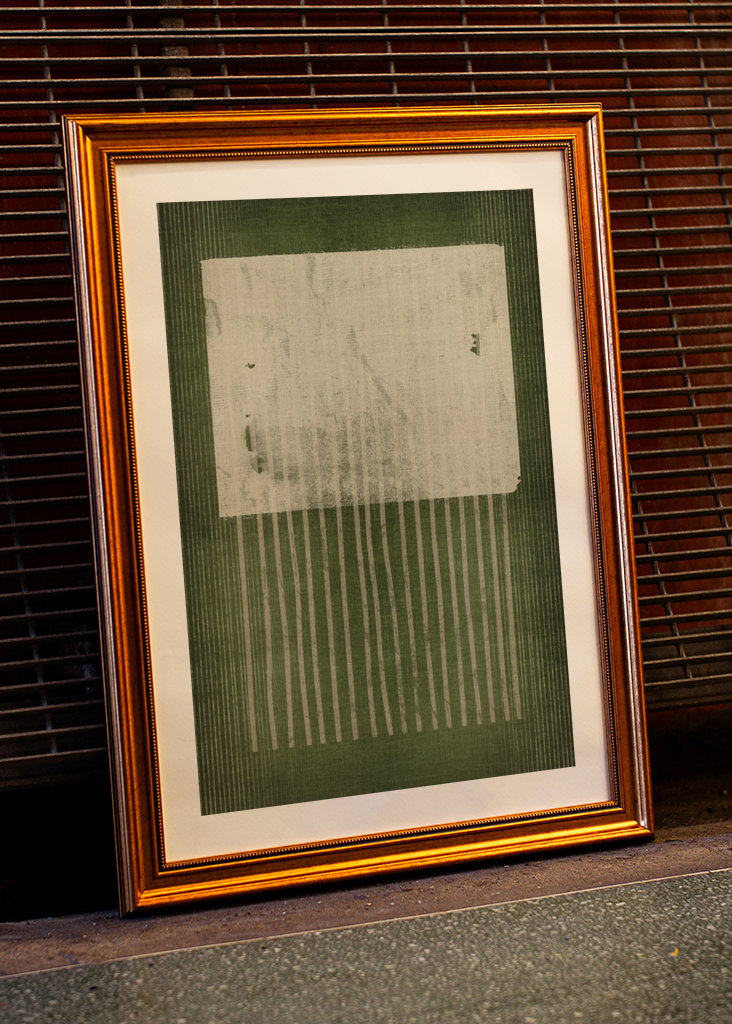 Abstract Grüne Qualle No2