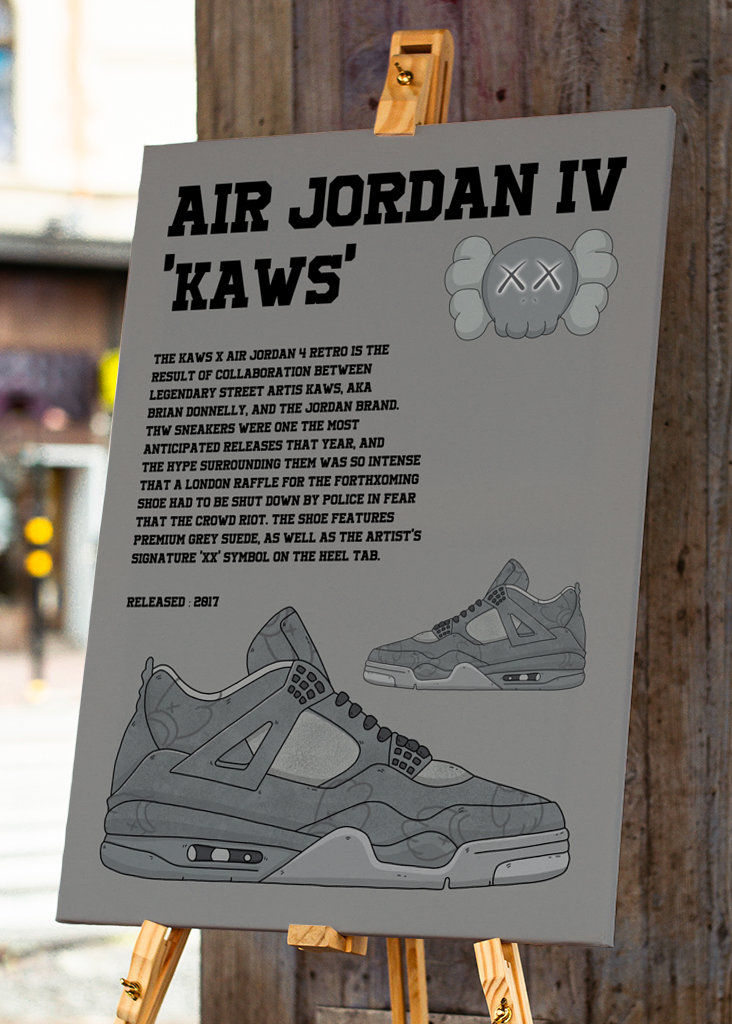 Jordan 4 retro x kaws