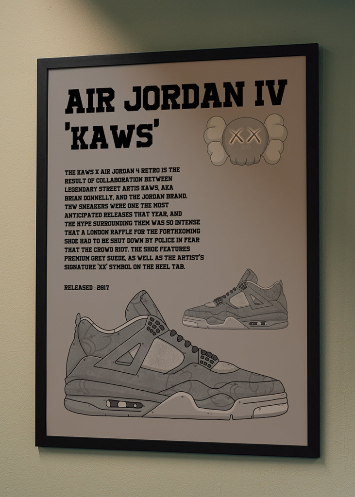 Jordan 4 retro x kaws