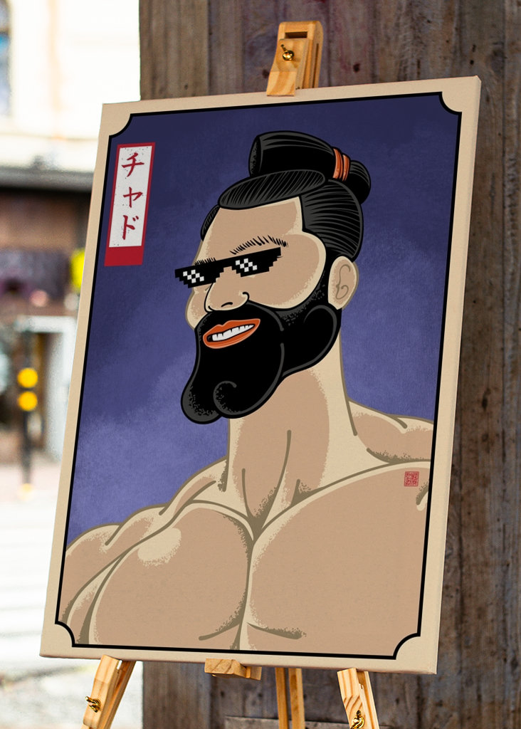 Giga Chad with Thug Meme