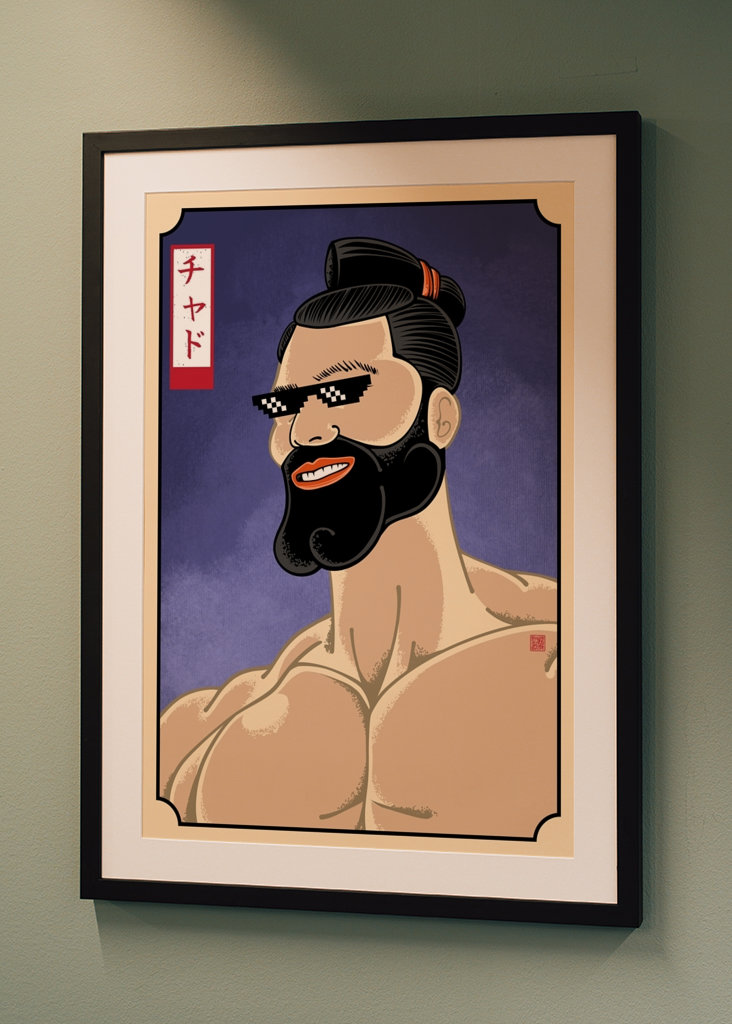 Giga Chad with Thug Meme