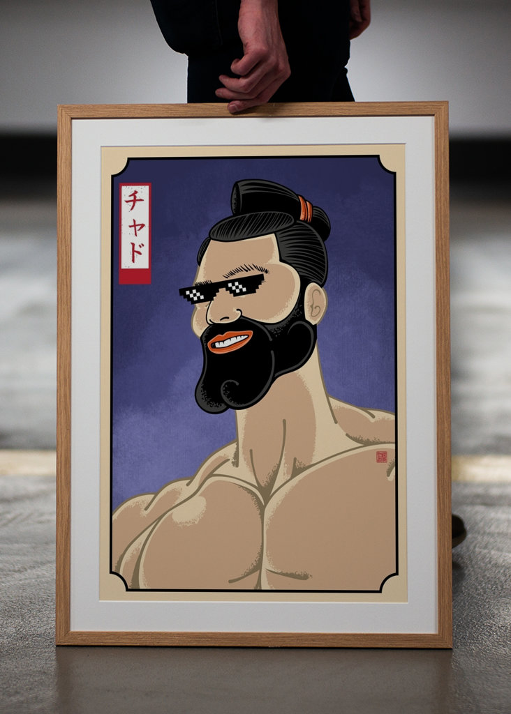 Giga Chad with Thug Meme