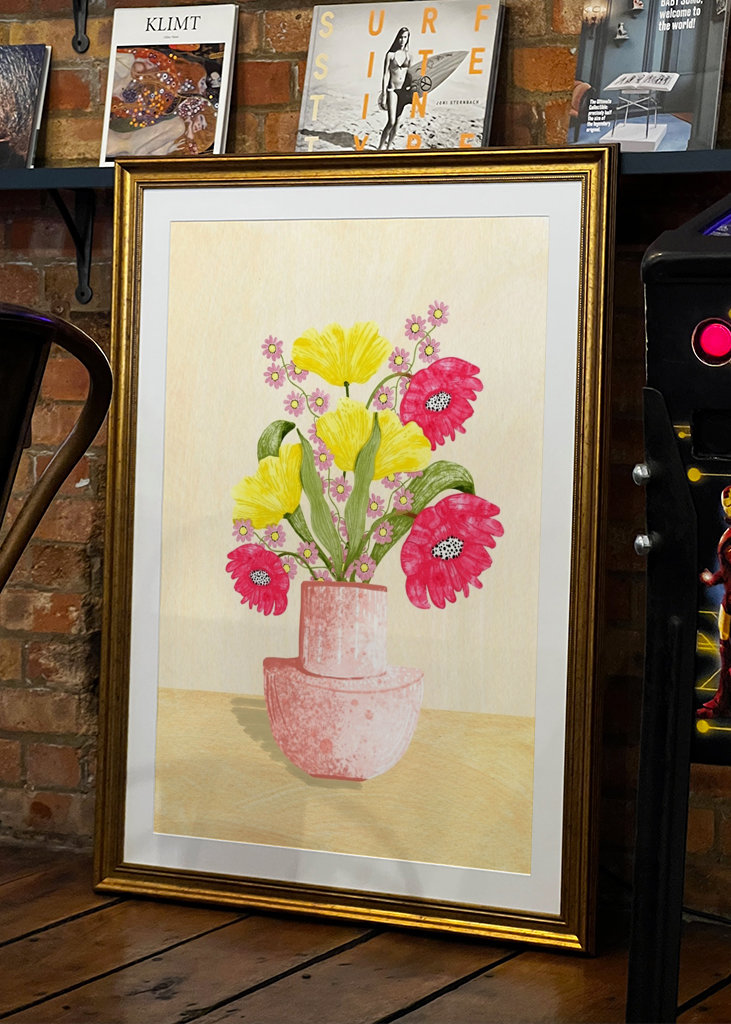 Floral Bouquet In Pink Vase 