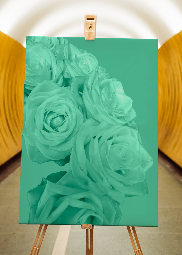 Blumig - Grüne Rose Liebe