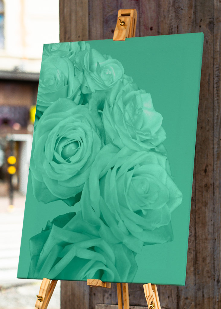 Blumig - Grüne Rose Liebe