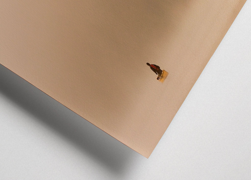 En man i kanot i vacker miljö