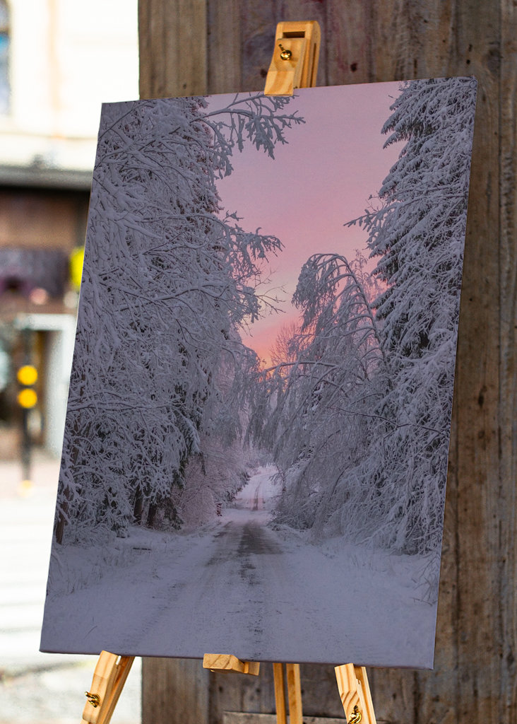 Sonnenuntergang in der Winterlandschaft