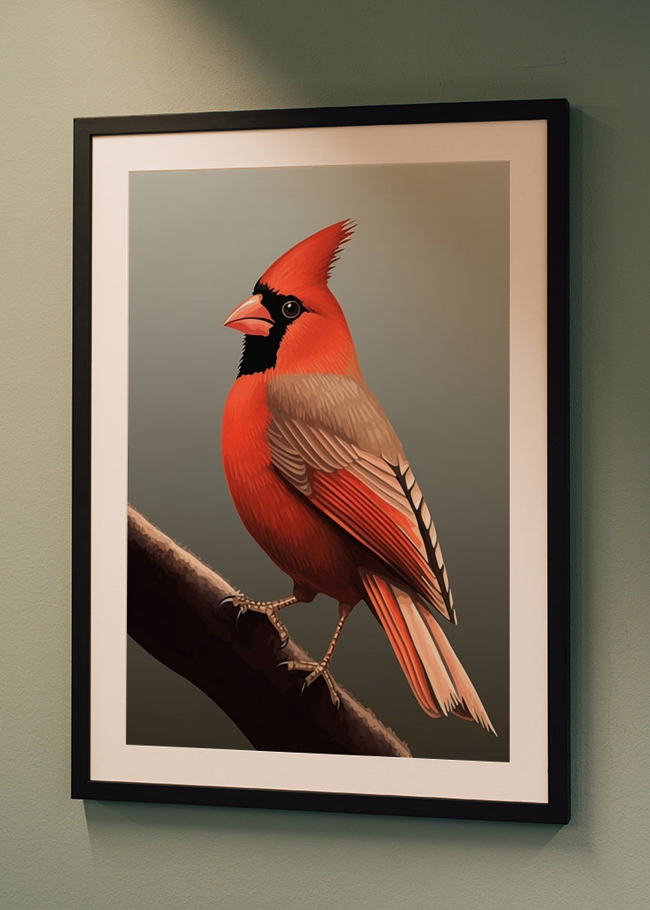 Rotkardinal - Low Poly