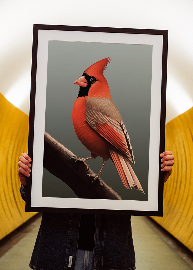 Rotkardinal - Low Poly