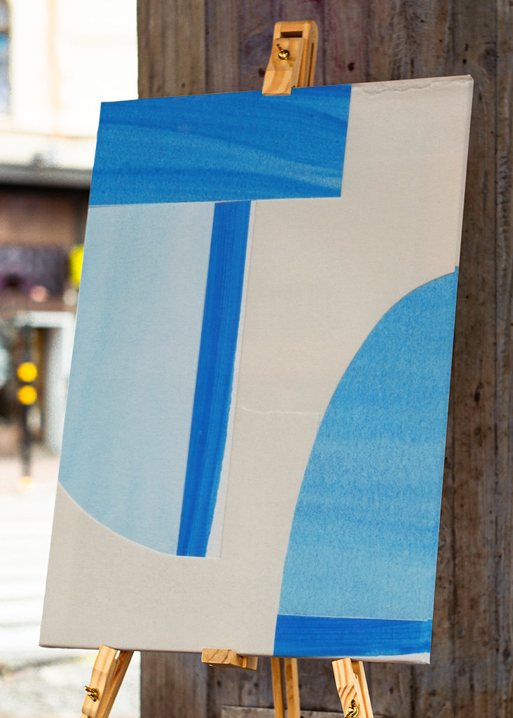 Blue Abstract Collage