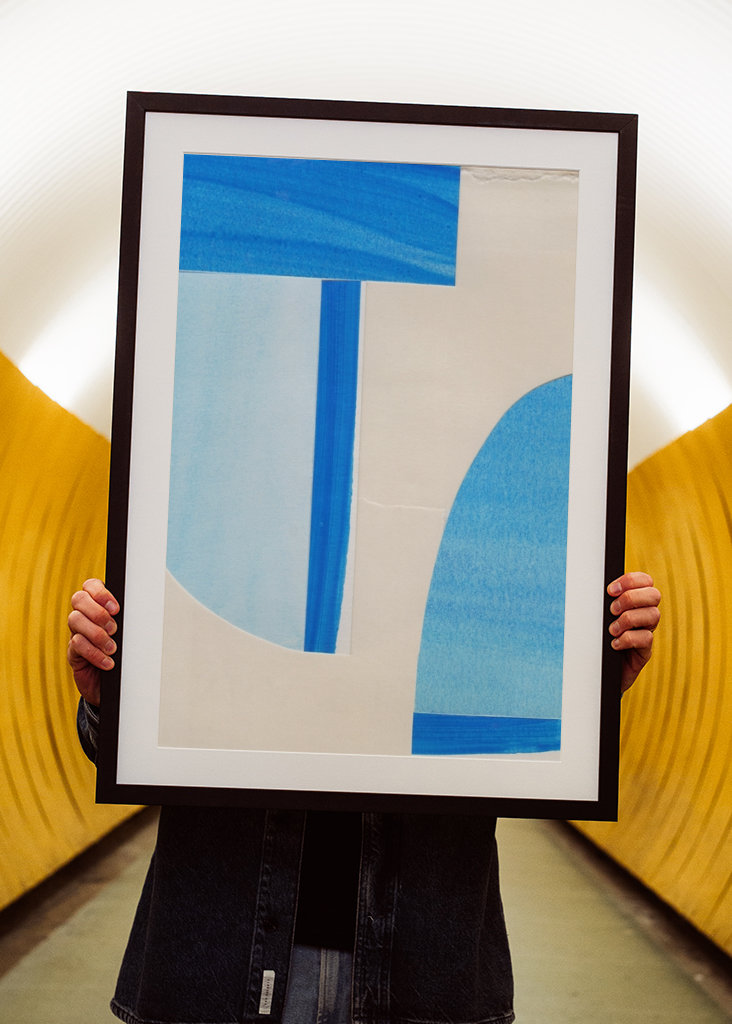 Blue Abstract Collage