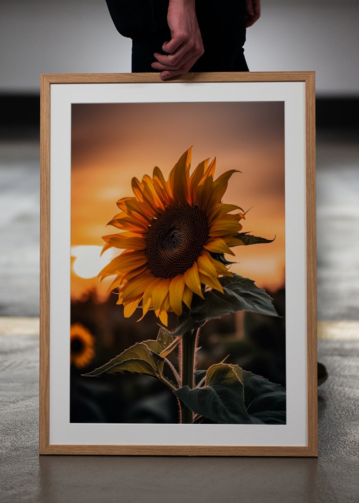 Sunflower in the Sunset