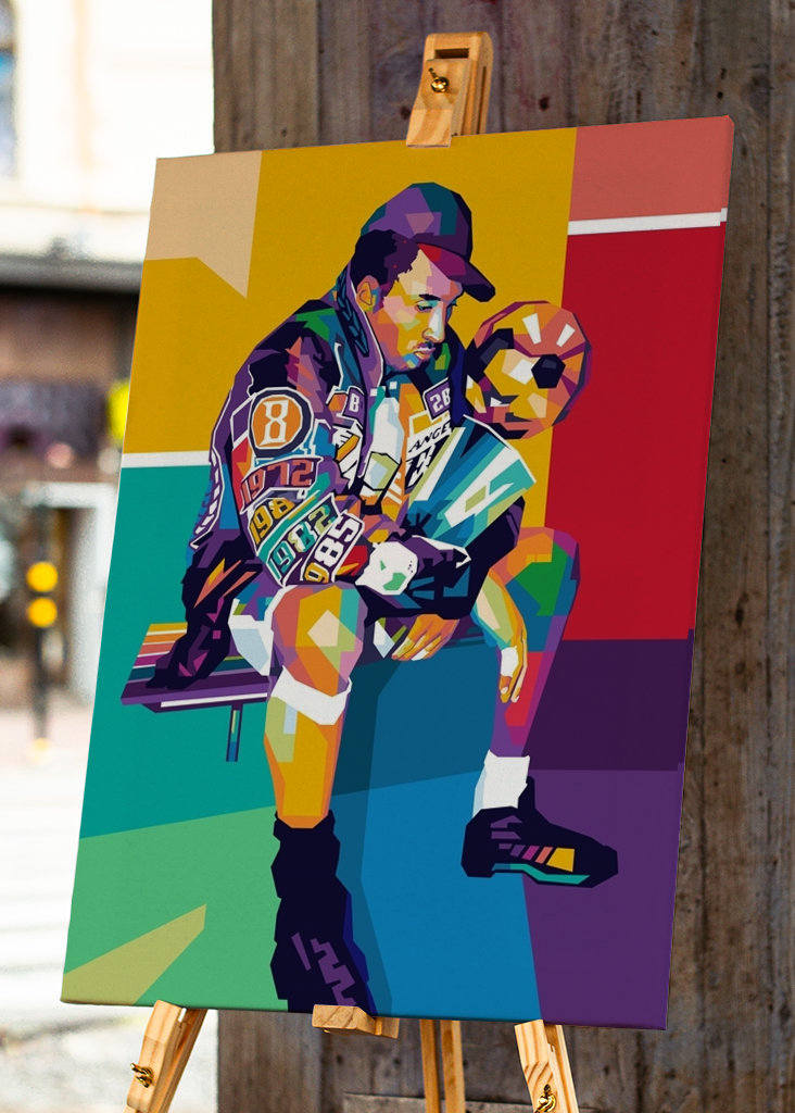 Kobe Bryant and Trophy