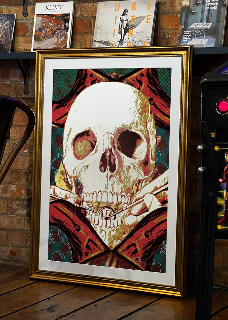 Schädel beim Zahnarzt.